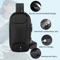 thumbnail image 5 of Htwon Men's Sling Bag Chest Shoulder Backpack Fanny Pack Crossbody Bag w/ USB Charging, 5 of 12