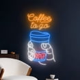 thumbnail image 2 of Handmadetneonsign Coffee To Go Neon Sign, Coffee Cup Neon Light, Cafe LED Light, Take Away Led Sign, 2 of 5