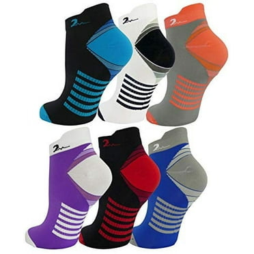 Swell Relief 6 Pair Graduated Compression Socks for Men and Women (Ankle Compression Socks, One Size Fits Most)