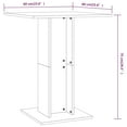 thumbnail image 4 of vidaXL Bistro Table Brown Oak 60x60x75 cm Engineered Wood, 4 of 4