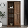 thumbnail image 3 of Meuble de Rangement Haut Porte Coulissante Rainurée Moderne en Chêne Rustique, 3 of 8