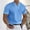 Blue, variant on Cuoff Men's casual solid color V-neck gentleman's business short-sleeved fitness T-shirt Purple 3X