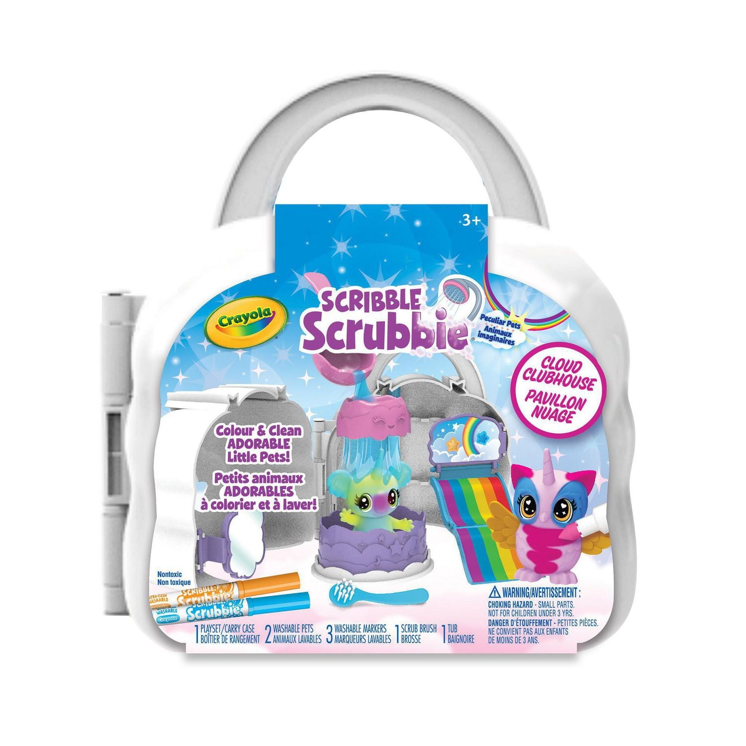 Crayola Scribble Scrubbie Peculiar Pets Cloud Clubhouse Playset Walmart Com