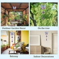 thumbnail image 3 of 1pc Iron Butterfly Wind Chimes with Bell for Outdoor Garden Decorations Purple 405mm, 3 of 9
