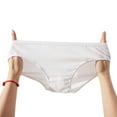 thumbnail image 5 of Women’s Cotton Disposable Underwear Female Mid Waist Panties for Travel Hospital Stays Underpants White (5 pack), 5 of 9