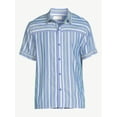 thumbnail image 5 of Free Assembly Men's Striped Shirt with Short Sleeves, 5 of 6