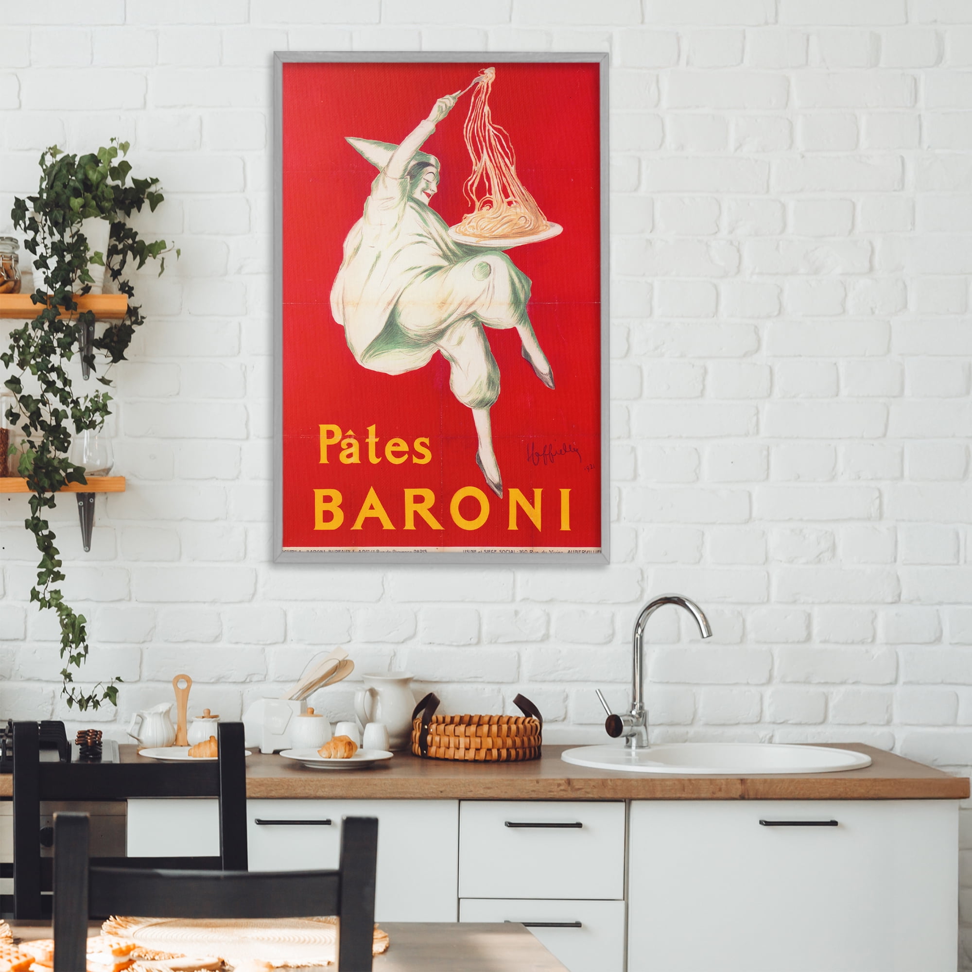 Stupell Industries Pates Baroni Advertisement Gray Framed Giclee Art, design by Vintage Hustle