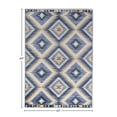thumbnail image 3 of Soleil BR30J Kilim Denim Tribal Moroccan blue Area Rug, 5'x7', 3 of 10