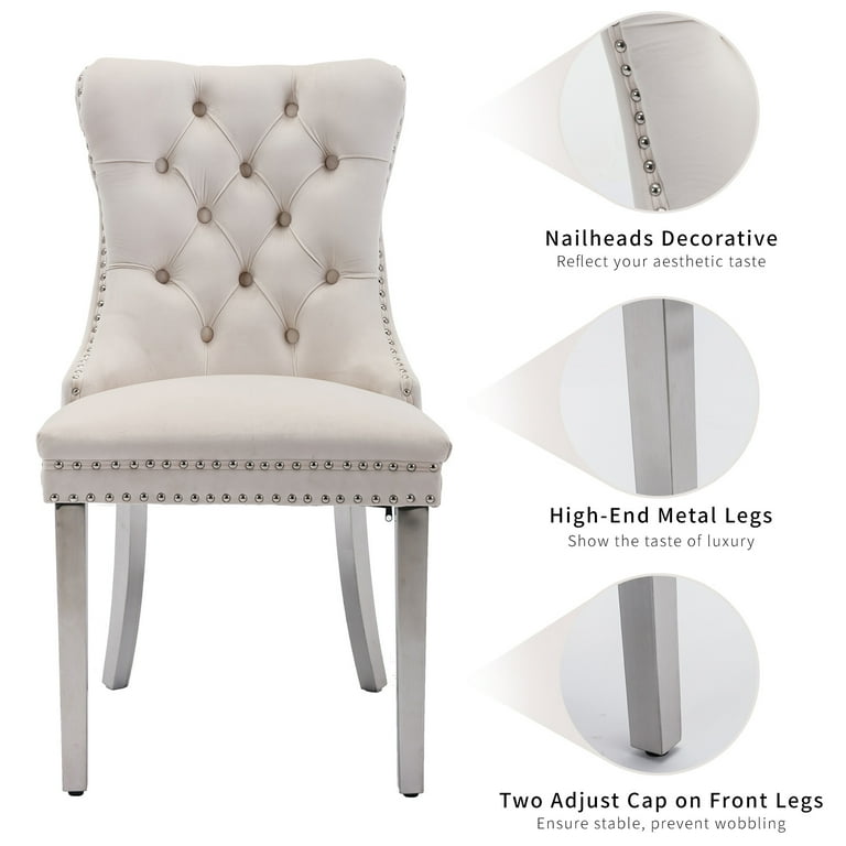 Dining room chairs discount with silver legs