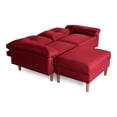 thumbnail image 4 of Sala Modular Sofá Cama Reversible De Lino Rojo Modelo Cassanova, 4 of 9