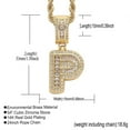 thumbnail image 5 of HIJONES Women's Stainless Steel Ice Out Zirconia Initial Silver Q Letter Name Pendant Necklace Hip Hop CZ Charm Jewelry with Twisted Chains, 5 of 6