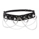 thumbnail image 4 of Correa de Cintura de Cuero Artificial con de Cadena Metal Estilo Punk Acesorios Decorativos para Vestido, Blusa , Suéter Negro Macarena Cadena del cuerpo de la correa de cintura gótica, 4 of 8