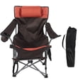 thumbnail image 1 of Sillón de exterior con almohada, suave, cómodo, transpirable, portátil, plegable, para patio, camping, playa, 1 of 15