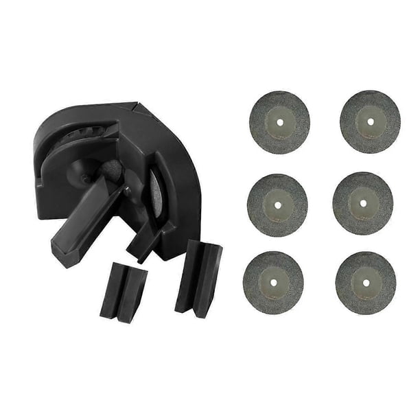 Black Multi-Functional Drill Bit Sharpener Tool with 6 Pcs Grinding Wheels