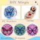 thumbnail image 2 of Espejo Maquillaje Con Mosaico Arte Diamante Doble Cara Mariposa DIY para Adultos Y, 2 of 9