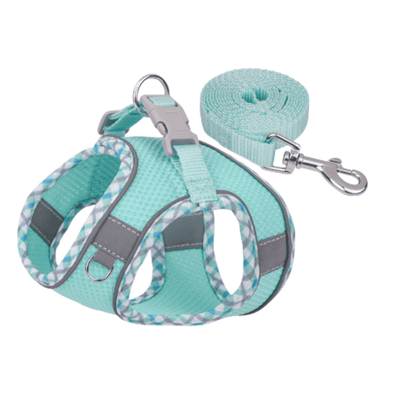 GASTROPOD Dog Harness Multi-Scenario Adaptation Small Dog Harness Anti-Fouling Easy to Clean Dog Leash for Small Dogs,Green