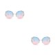 thumbnail image 4 of Gafas de sol Retro Qarigey sin marco para mujer con degradado y diamantes de imitación, 4 of 6