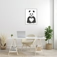 thumbnail image 2 of Stupell Industries Playful Panda Bear Black & White Heart Sweater Framed Wall Art, 24 x 30, Design by Balazs Solti, 2 of 5