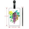 thumbnail image 2 of Purple Grape Painting - Luggage ID Tags / Suitcase Identification Cards - Set of 2, 2 of 5
