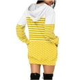 thumbnail image 3 of Nmnitkp Women's Casual Striped Pullover Hoodie Dress Short Sleeve Fashion Gradient Print Sundress Elegant Tunic Tshirt Dresses Popular Style Dress with Pocket, 3 of 5