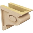thumbnail image 5 of 4"W x 8"D x 8"H Classic Scroll Rough Cedar Woodgrain TimberThane Corbel, Primed Tan, 5 of 6