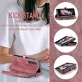 thumbnail image 4 of Funda Galaxy Z Fold 3, billetera Z Fold 3 para hombres y mujeres, billetera magnética de cuero sintético duradero con correa de muñeca, cremallera, tarjetero y funda para teléfono., 4 of 5