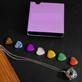 thumbnail image 6 of Valentine's Day 8PC Set (8 Quartz&1 Necklace)Carved Stone Heart Shape Necklace Chakra Quartz Pendant with Cord Amulet Healing Crystal Jewelry for Unisex, 6 of 8