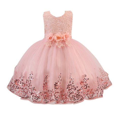 

DNDKILG Girls Tulle Tutu Dresses Sleeveless Summer Dress Flower Sundress Beige 2Y-13Y 130