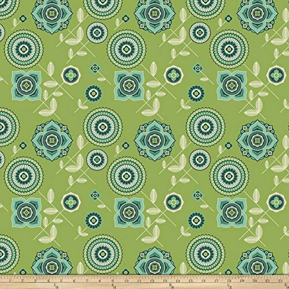 Joel Dewberry Avalon PWJD154 Delphina Greenery Cotton Fabric By Yd