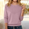 thumbnail image 2 of ManxiVoo Classic Crewneck Sweater For Women Soft Lightweight Pullover Long Sleeve Loose Fit Breathable Lounge Casual Wear XXXL Size Light Pink, 2 of 5