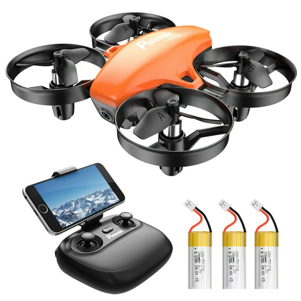 Potensic Mini Drone with Camera, 720P RC FPV Drone for Kids and Beginners, Easy to Quadcopter with Altitude Hold, Headless Mode, Route Setting, Gravity Sensor, 3 Batteries - Walmart.com