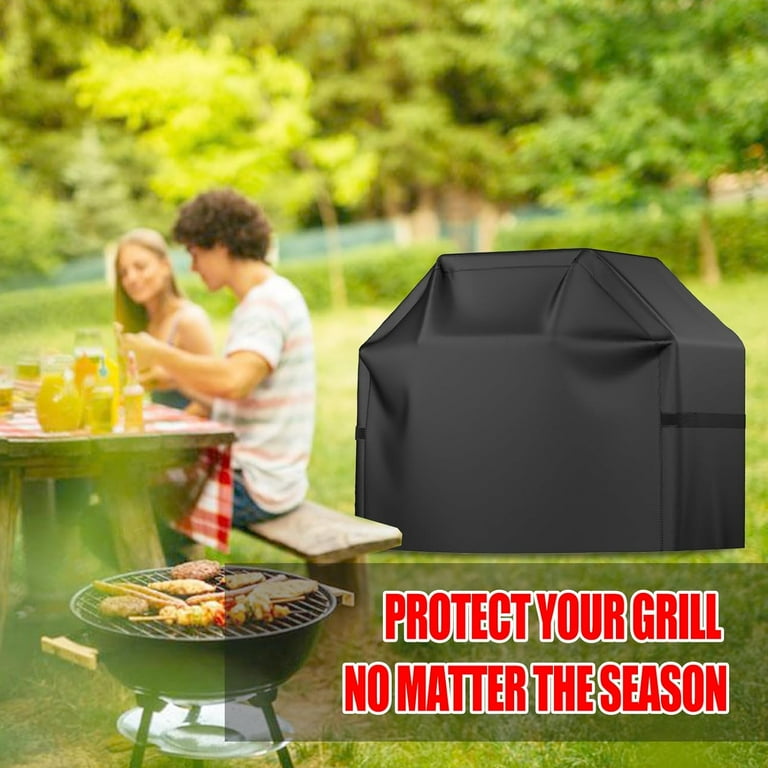 Grill Cover 58 inch BBQ Gas Grill Cover for Outdoor Grill Waterproof Anti UV Rip Proof Fade Resistant Material Barbecue Cover with Hook and Loop