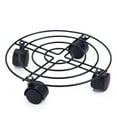 thumbnail image 1 of Support de Plante en Pot en Fer Robuste Support de Pot de Fleurs Rond avec Roues pour Intérieur Extérieur, 1 of 8