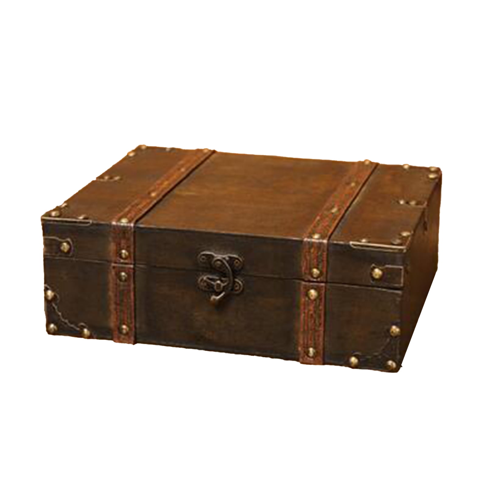 Storage Organizer Visual Interest Large Capacity Wooden Treasure Keepsake  Box for Home Decor