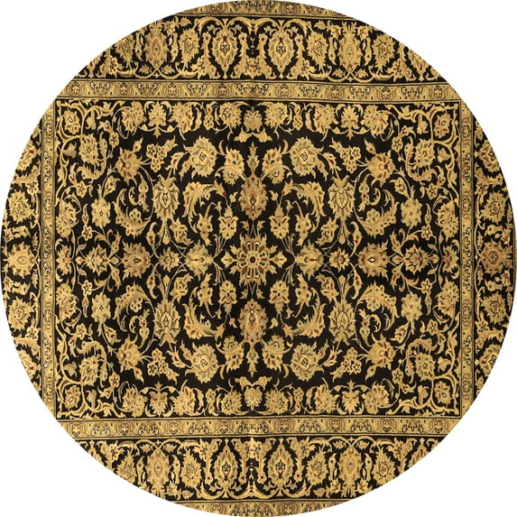 Ahgly Company Indoor Round Persian Brown Traditional Area Rugs, 3' Round