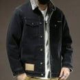thumbnail image 2 of LIUJUNSHOP Distressed Men's Denim Jacket Mens Denim Jacket Winter Fashion Trend Lapel Collar Casual Daily Wear Utility Outerwear Coat, 2 of 6