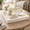 White Cream Herringbone, variant on White Cream Herringbone Capiz Shell Decorative Serving Tray with Handles