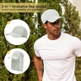 thumbnail image 3 of American Trends Mens Sun Hat with Neck Flap UV Protection Waterproof Fishing Hat Portable Safari Hat Light Grey, 3 of 7