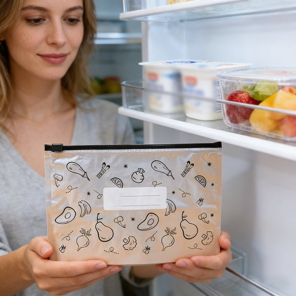 10Pcs Aluminum-Titanium Foil Fresh-Keeping Sealed Bag Reusable Food Storage And Preservation Slider Bags With A Stand Up Bottom Design Suitable For Kitchen Food Storage And Freezable S 9×6Inch