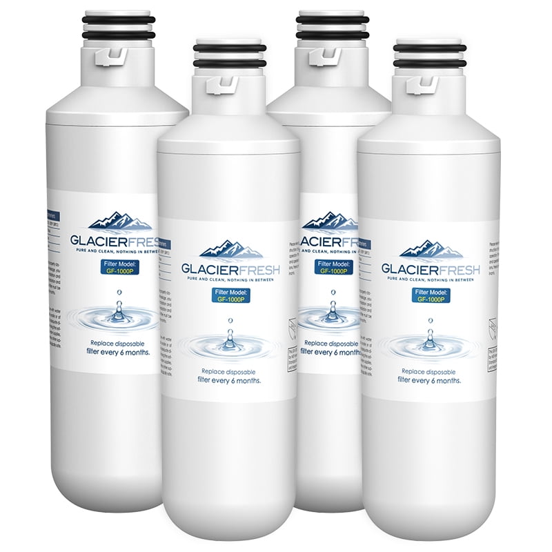 GLACIER FRESH LT1000PC Replacement Water Filter, Compatible with LT1000PC/PCS, LT1000PC, LT-1000PC Water Filter, 4 Pack