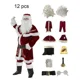 thumbnail image 3 of Disfraz de Papá Noel de piel verde para Navidad y Año Nuevo, disfraz de Papá Noel, ropa familiar, atuendo divertido para Navidad, conjunto para fiesta de carnaval de Año Nuevo, 3 of 5