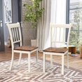 thumbnail image 3 of Giantex Solid Wood Whitesburg Dining Chairs, Set of 2, Spindle Back, Wood Seating, Hammis Dining Room Chairs, Suitable for Dining Room, Kitchen, Restaurant, Antique Dining Side Chairs (2, Ivory), 3 of 8