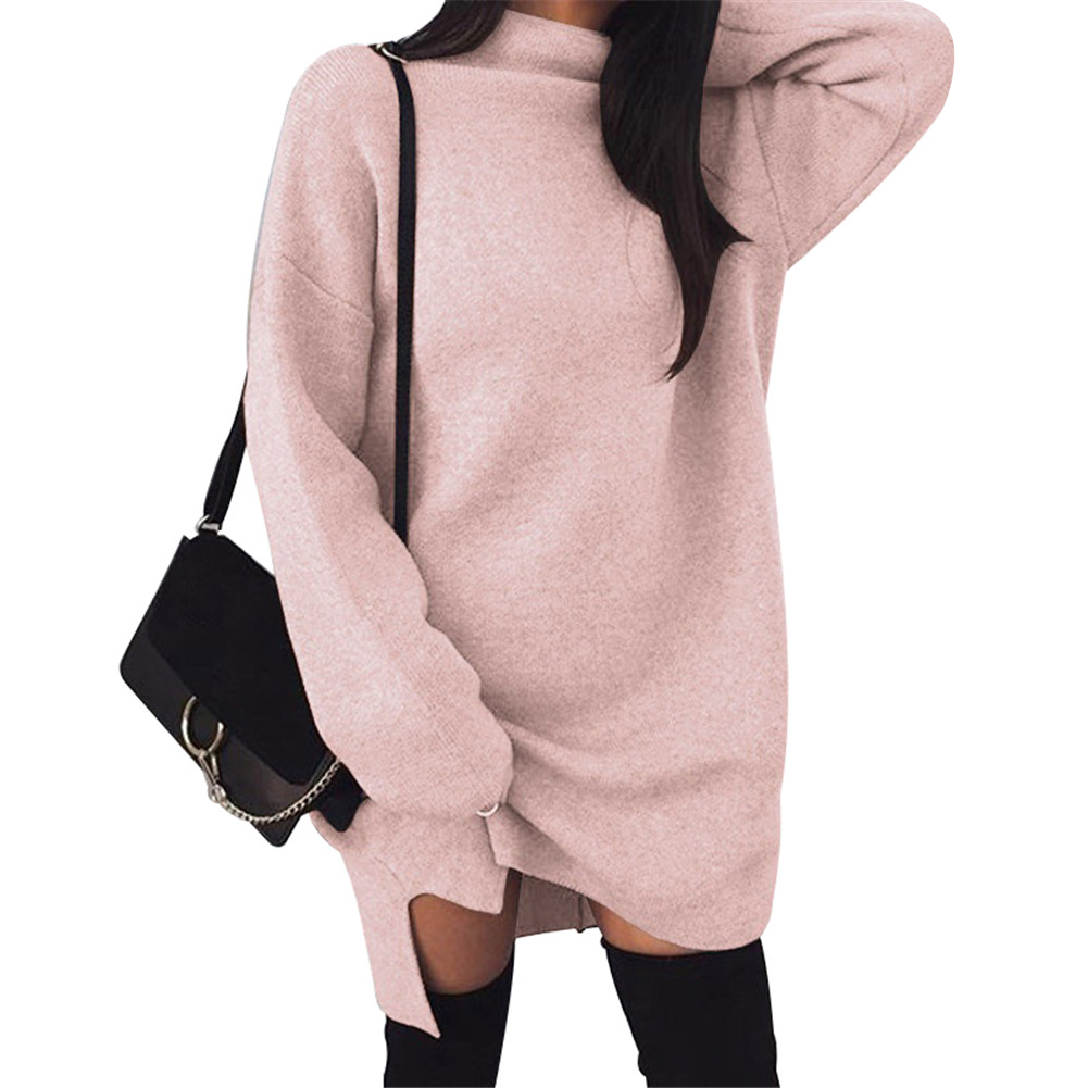 baggy turtleneck sweater dress