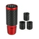 thumbnail image 1 of 1 Juego de perilla de cambio modificada de aluminio Universal con patrón de 6 velocidades para automóviles con 3 adaptadores M8 M10 M12 rojo, 1 of 1