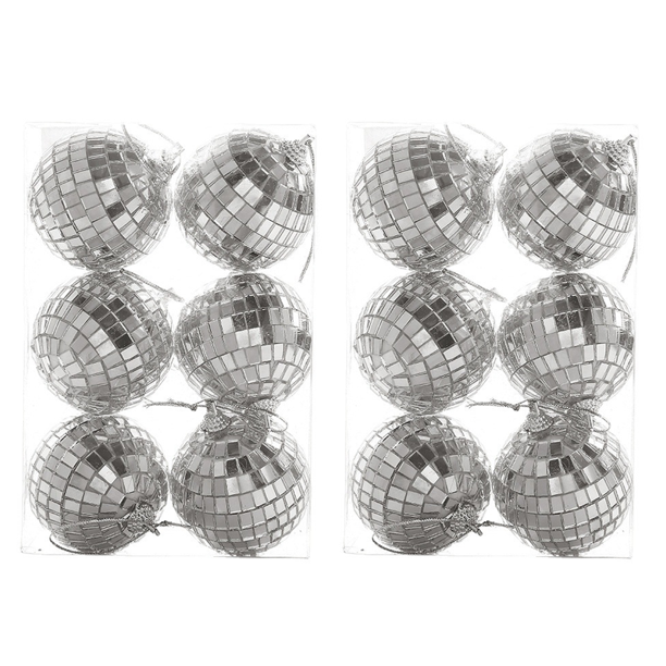 Las bolas de Navidad Silver Disco Reflector son fáciles de colgar para Navidad, bodas, decoración de fiestas. Ormromra CPB-SSW179-1