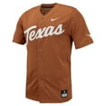 thumbnail image 2 of Men's Nike Texas Orange Texas Longhorns Replica Full-Button Baseball Jersey, 2 of 3