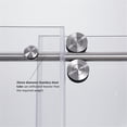 thumbnail image 5 of Vinnova Spezia 60" W x 76" H Double Sliding Frameless Glass Shower Enclosure Nickel, 5 of 14
