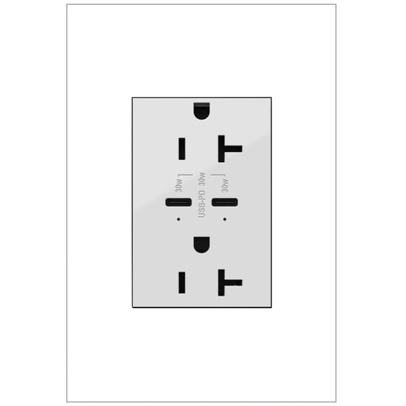 Legrand Artrusb20pd304 Adorne 20 Ampere Tamper Resistant Electrical Outlet - White