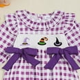 thumbnail image 4 of Kogui Girl Long Sleeve Romper Baby Girl Clothes Romper Long Sleeve Ruffle Jumpsuit Cute Girl Fall Winter Outfits with Headband 0 3 6 9 12 18 24 Months (Purple,6-9 Months), 4 of 5