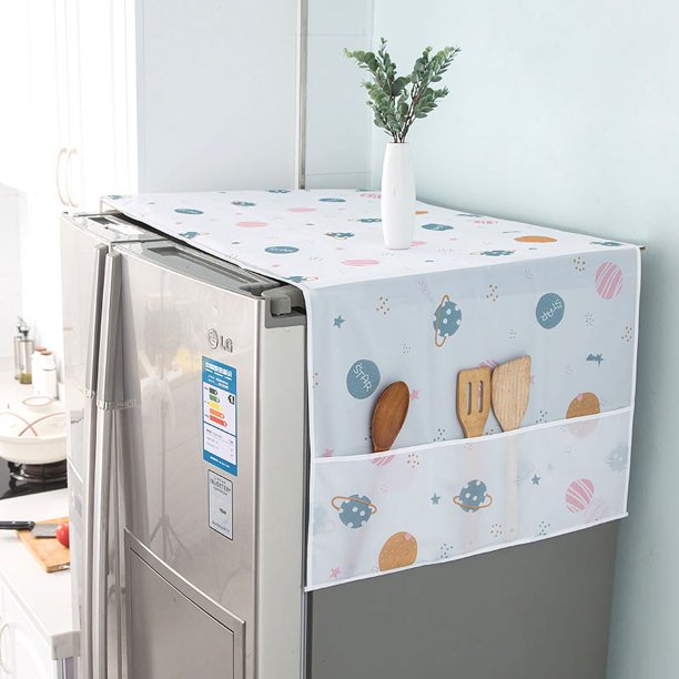 Refrigerador, lavadora, aire acondicionado, cubierta antipolvo, bolsa de almacenamiento a prueba de polvo y cenizas tipo tambor doméstico, bolsa colgante antiaceite 62x180cm BRILLAR Rojo Verde